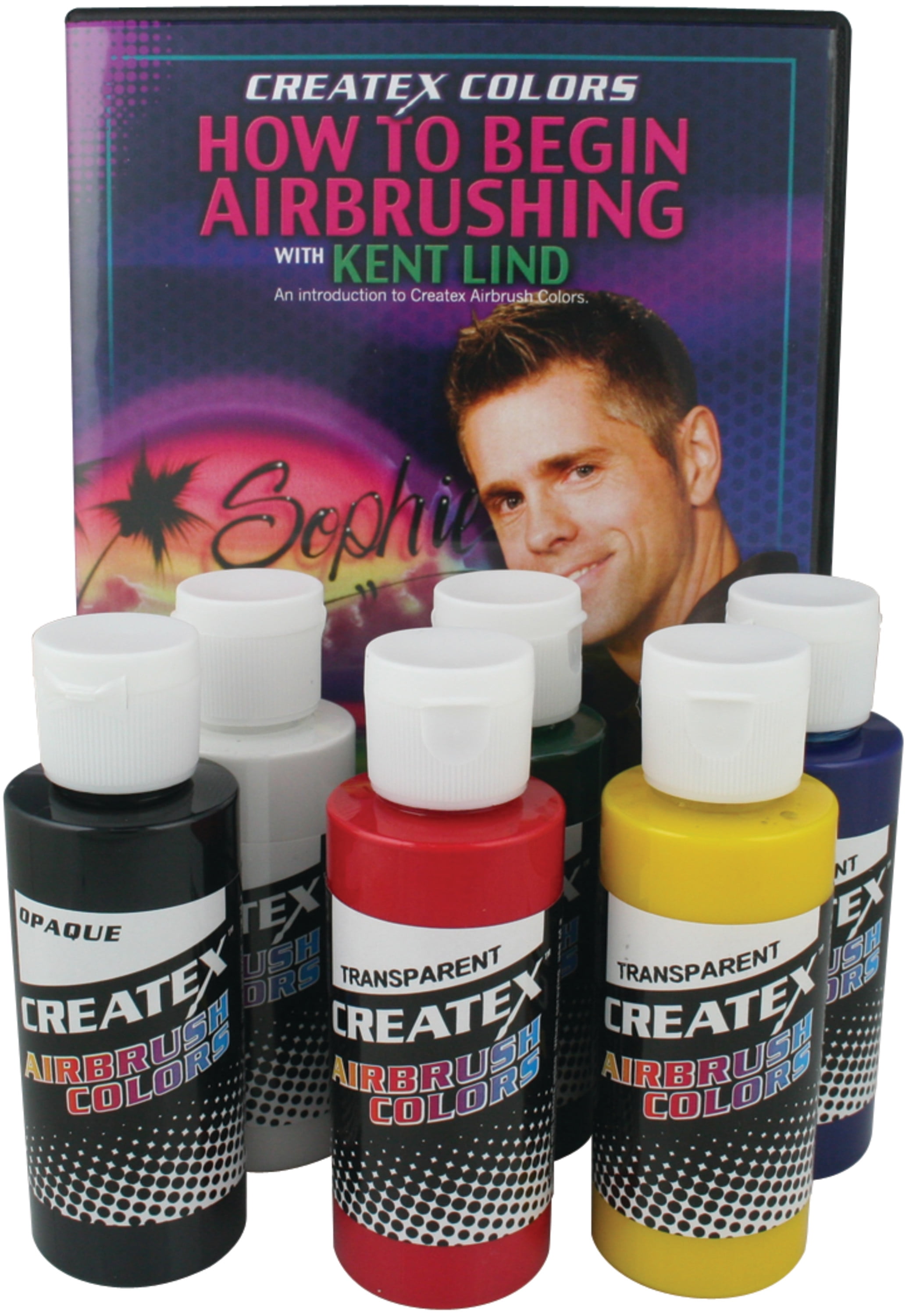 Createx Airbrush Color Kit with Bonus Materials 