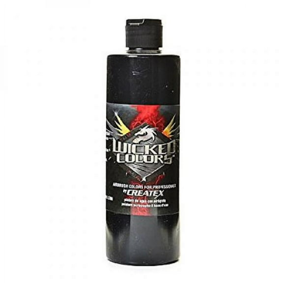 Createx Wicked Colors Airbrush Color - 16 oz, Detail Black