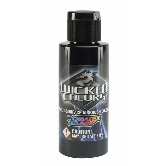 Createx Airbrush Paint, Wicked Jet Black, 16 oz (W031-16)