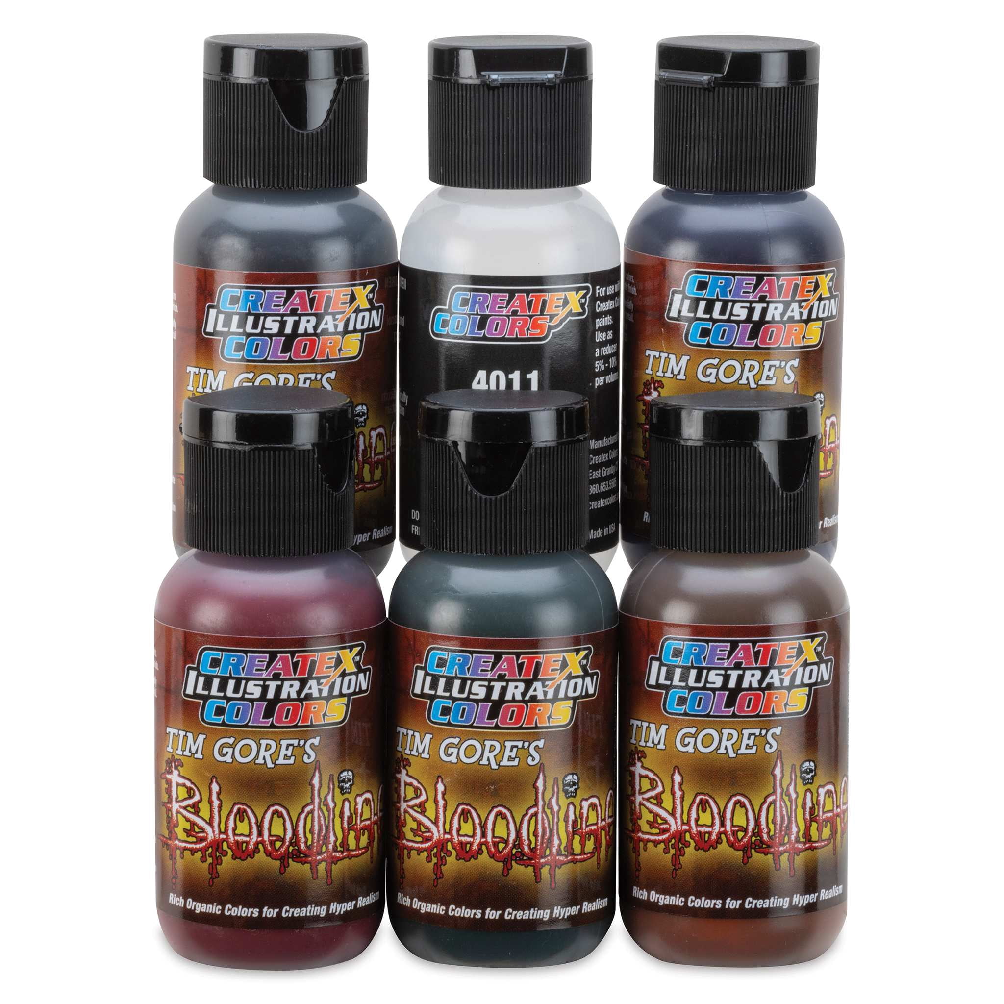 Createx Illustration Color Set - Bloodline Type B+, Set of 6, 1 oz