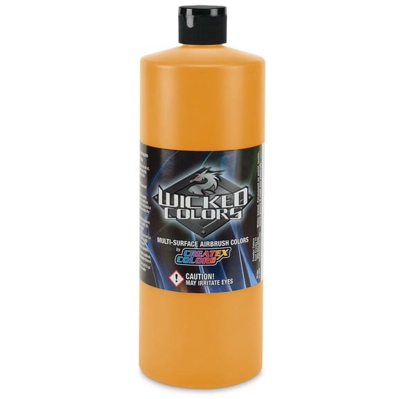 Createx Wicked Colors Airbrush Color - 32 oz, Golden Yellow
