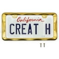 thumbnail image 1 of Creathome 3D Curly Wave Pattern Black License Plate Frame from Pure Zinc Alloy Metal, 1 of 7