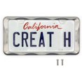 thumbnail image 1 of Creathome 3D Curly Wave Pattern Black License Plate Frame from Pure Zinc Alloy Metal, 1 of 13