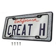 thumbnail image 1 of Creathome 3D Shining and Neon License Plate Frame from Pure Zinc Alloy Metal Perfect Plate Holder, Matt Black with Silver Glitter, 1 of 8