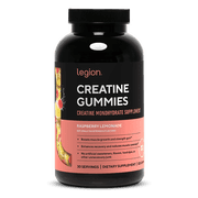 Legion Creatine Monohydrate Gummies, 5g of Creatine Per Serving, Raspberry Lemonade, 120 Count