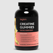 Legion Creatine Gummies for Men & Women, Lemon Drop, 5g Creatine Per Serving, 120 Count, 30 Servings