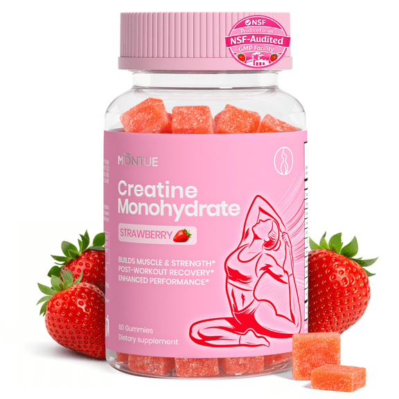 Creatine Gummies for Women, 3000mg Creatine Monohydrate with BCAA, L-Carnitine, Taurine, Vitamin B12 & B6, Vegan Sugar Free Creatine Complex for Muscle Growth, Strength, Endurance & Post Workout Reco