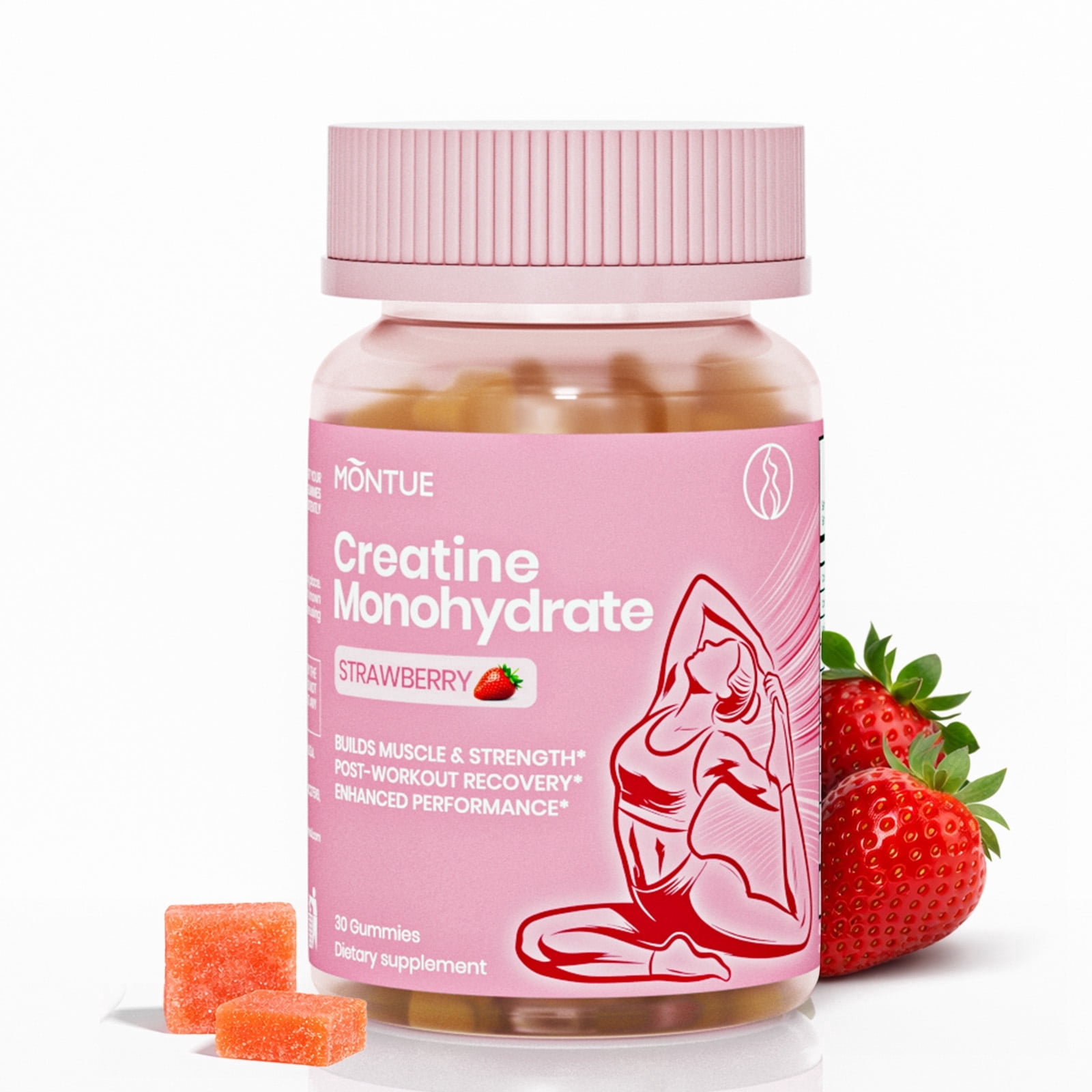 bcaa creatine l carnitine Montue Gummies for Women, 3000mg Creatine Monohydrate with BCAA, L- Carnitine, Taurine, Vitamin B12 & B6, Sugar Free Vegan, Strawberry Flavor, 60 Gummies piyonnapartner Genomic Changes Driven by Size:NAC 120 Count before the gym