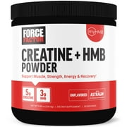 Creatine HMB Powder, 5g Creatine Monohydrate + 3g myHMB for Muscle Growth, Strength, Energy & Recovery, With AstraGin for Enhanced Absorption, Unflavored, 30 Servings by Force Factor