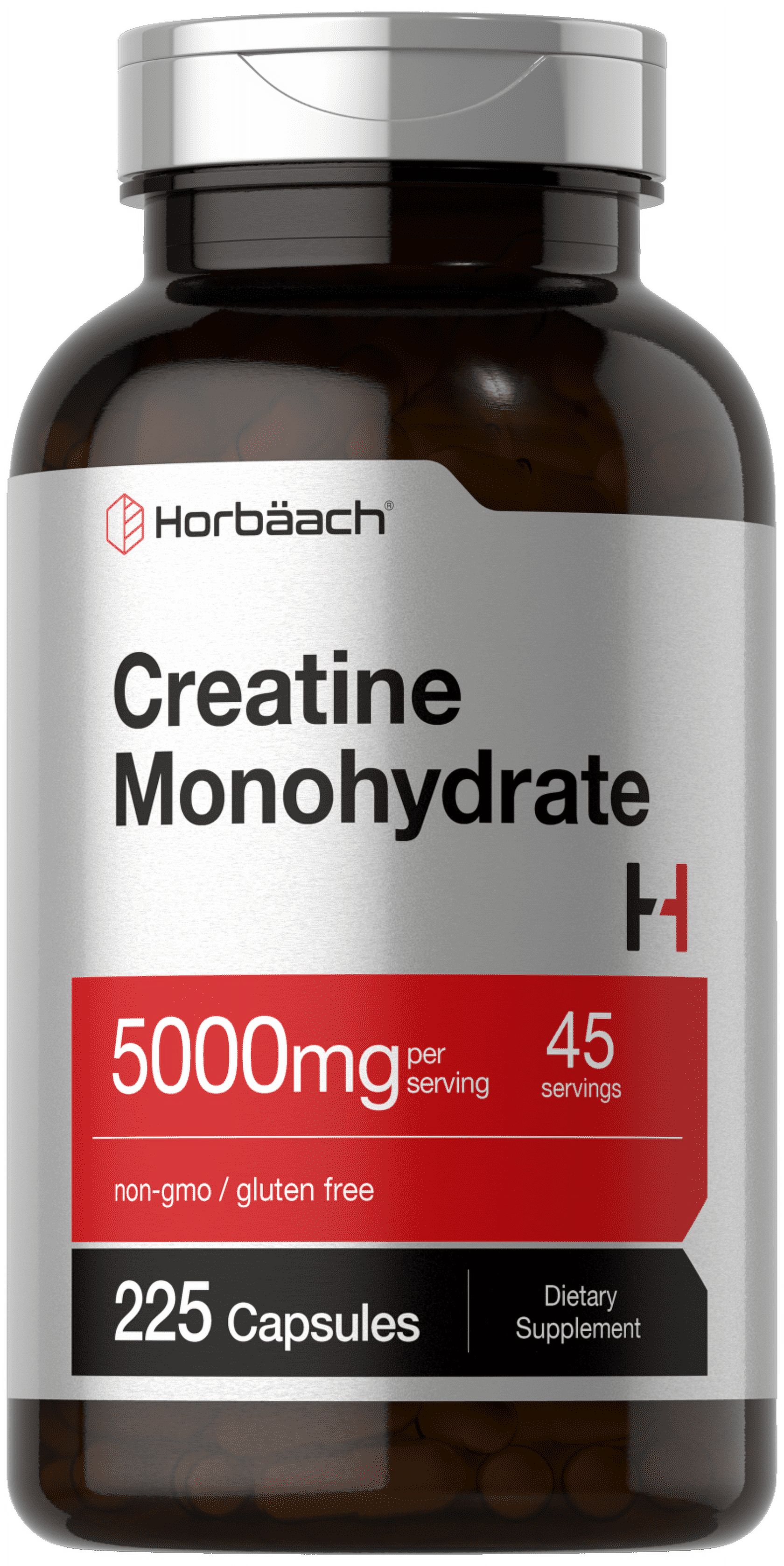 Creatina Monohidratada | 5g | 225 cápsulas para hombres y mujeres | de Horbach