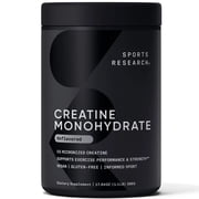 Sports Research® Creatine Monohydrate - Gain Lean Muscle, Performance and Strength 500g (100 Servings)
