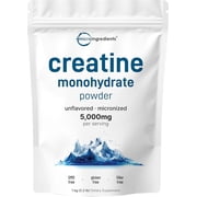 Creatine Monohydrate Powder 1 kg 2.2 Lbs, 5000mg Per Serv | Unflavored Micronized Creatine | No Filler, Keto & Vegan Friendly