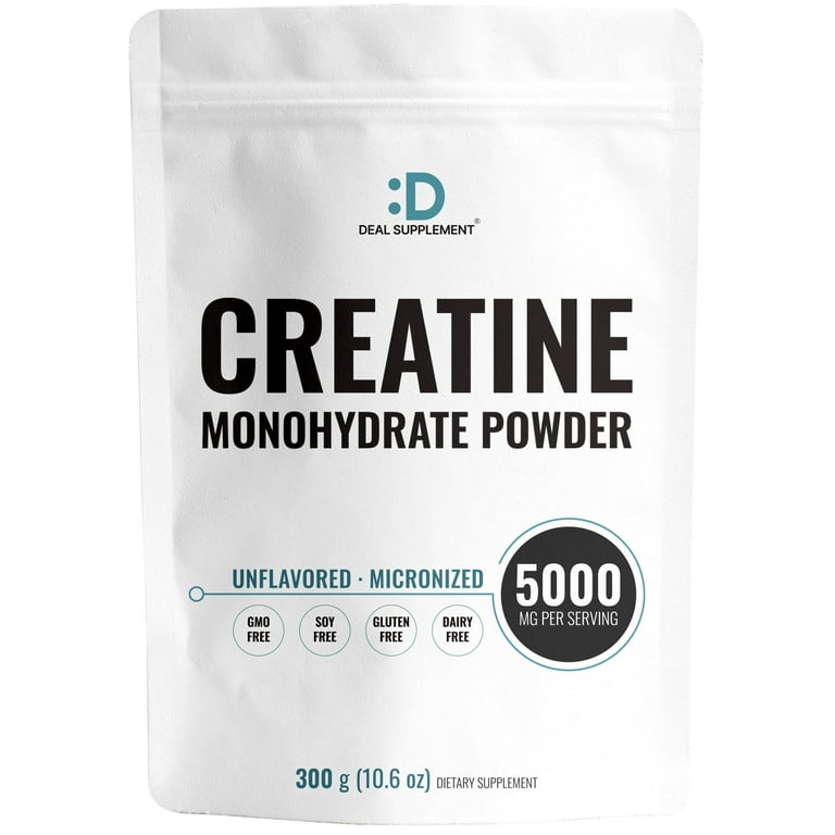 Creatine Monohydrate Powder 300 Grams (10.6oz), Unflavored