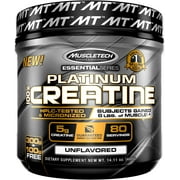 Creatine Monohydrate Powder | MuscleTech Platinum | Pure Micronized | Muscle Recovery + Builder for Men & Women | Workout Supplements | Unflavored 80 Servings