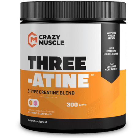Creatine Powder - 100% Keto Pre Workout to Build Muscle by Crazy Muscle - 300 grams