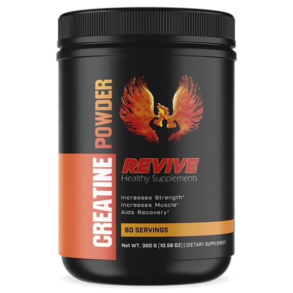 Creatine Powder Increases Muscle Strength and Aids Recovery -Revive Healthy Supplements 17oz