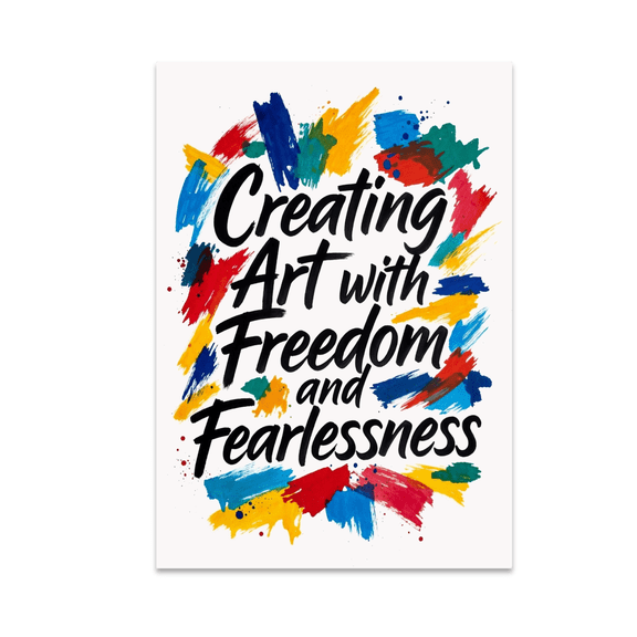 Creating Art with Freedom and Fearlessness - Art Enthusiast - 13x19 Poster Print