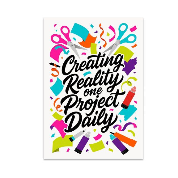 Creating Reality One Project Daily - Crafting Enthusiast - 13x19 Poster Print