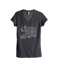 thumbnail image 1 of Creating The Life Of My Dreams Women's Fashion Relaxed V-Neck T-Shirt Tee Charcoal Grey Small, 1 of 3
