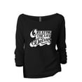 thumbnail image 1 of Creating The Life Of My Dreams Women's Fashion Slouchy 3/4 Sleeves Raglan Lightweight Sweatshirt Black Large, 1 of 3
