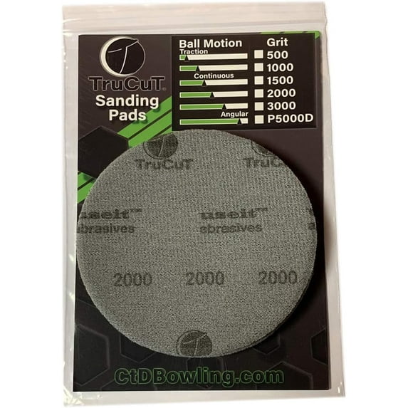 TruCut Sanding Pads | 3 pack | 500, 1000, 2000 grit | 5" Diameter
