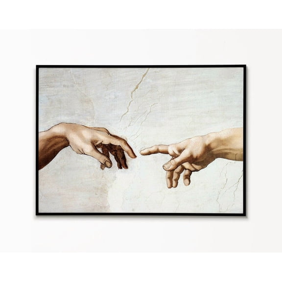 The Creation Of Adam Poster, Vintage Poster, Vintage Print, Wall Art, Retro, Wall Decor, Wall Art, Renaissance Print, Michelangelo Print Wall Art, Modern Wall Decor, 8x12 UNFRAMED
