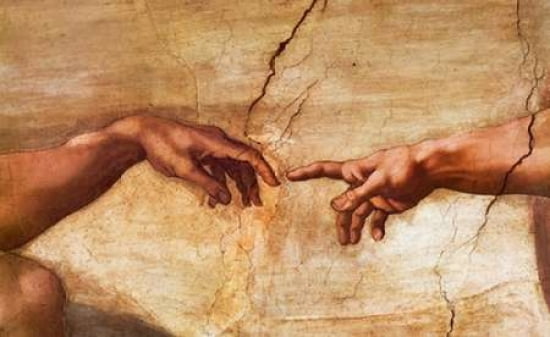 Creation Of Adam - detail Canvas Art - Michelangelo (24 x 36)