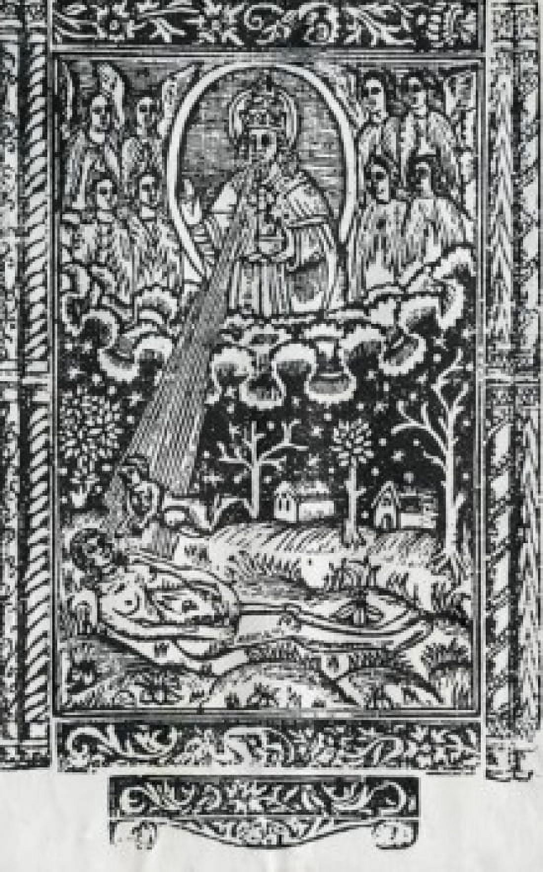 Creation Of Man 1535 Manuscripts Canvas Art - (24 x 36)