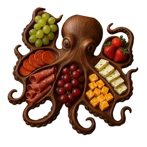 Creation Serving Platter Beech Wood Cheese Fruit Display Tray Coastal Party Decoration For Entertaining Guests