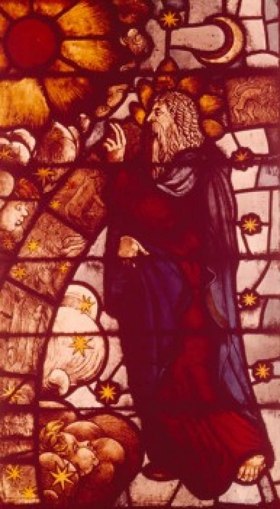 Creation of the Firmament stained glass window Italy Milan Museo del Duomo 1450 Canvas Art - (18 x 24)