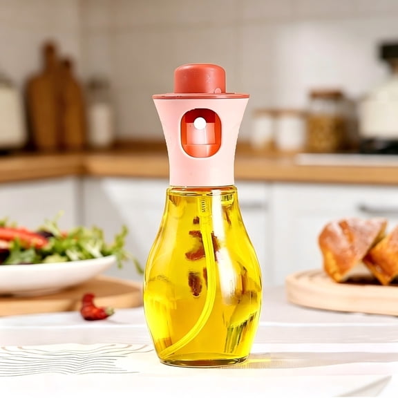 Creatitoy 150/180/200ML Glass Oil Sprayer with Fine Mist Nozzle, Manual Press Oil Dispenser with Large Opening for Kitchen Cooking, BBQ & Baking