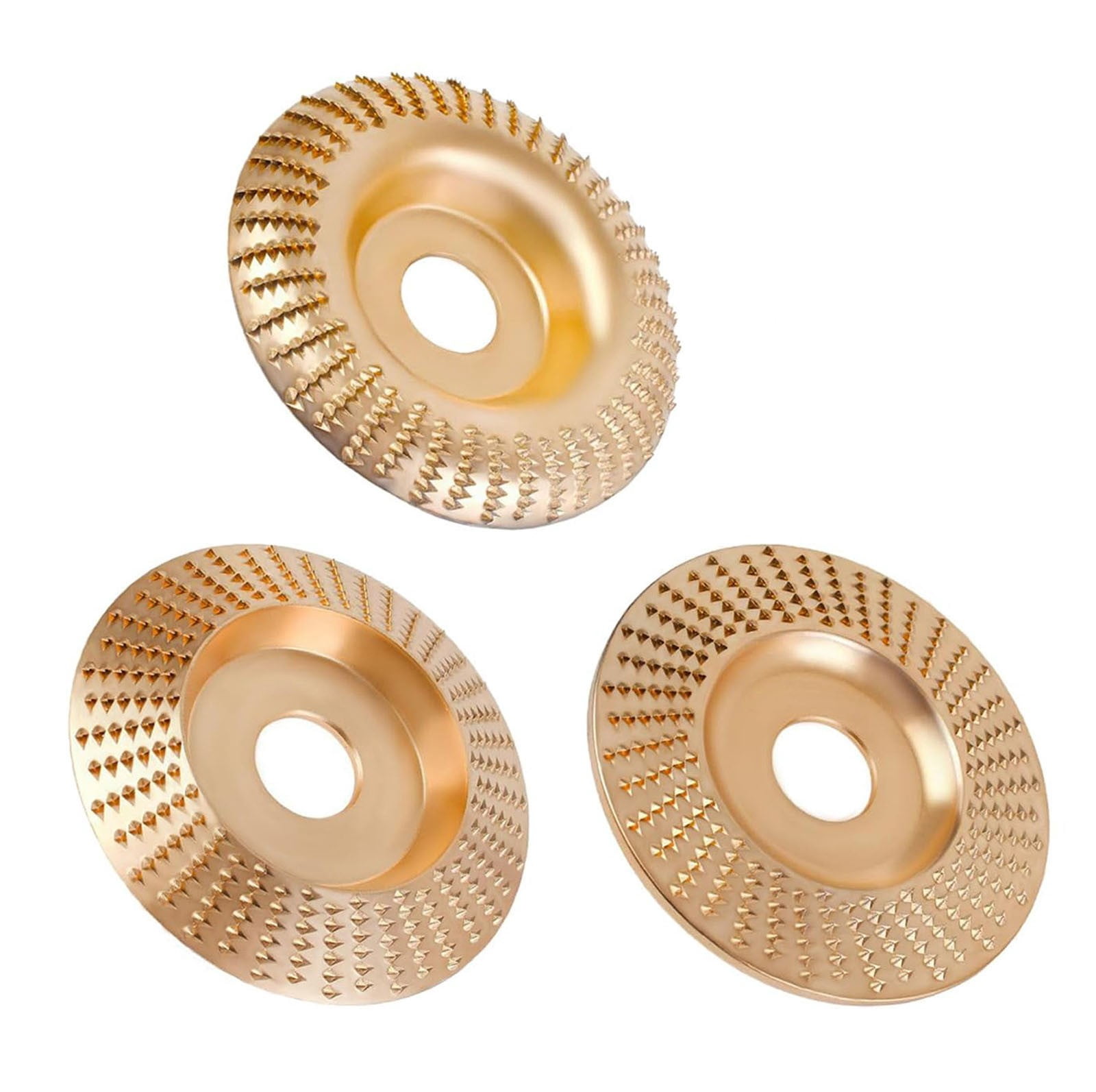 Creatitoy 22mm High Carbon Steel Angle Grinder Grinding Disc 3 PCS Set Flat Inclined Curved Polishing Blade, Wear Resistant Cutting Tools for Wood Plastic Carving Sanding Work