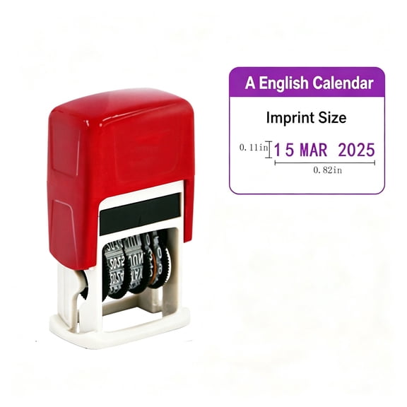 Creatitoy Automatic Re-inking Date Stamp, Compact Plastic Office Date Stamper, Adjustable Year Month Day Stamp for Document Invoice Marking