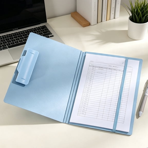 Creatitoy Foldable Foam Board Clipboard Folder with Metal Clip and Elastic Band, Dual Purpose Writing Pad and Document Organizer for Office Daily Use, Available in Multiple Styles