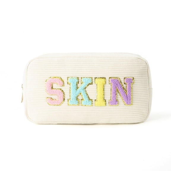 Creatitoy Letter Pattern Pencil Case, Large Capacity Portable Stationery Bag, Durable Pouch for Student Office Use
