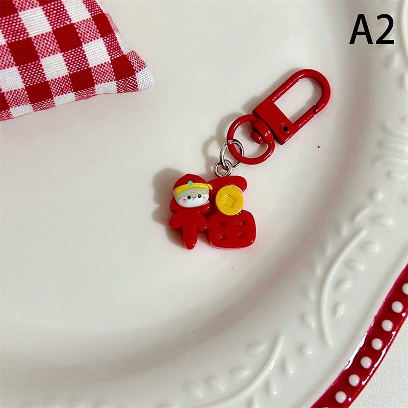 Creative 2025 New Year Chinese Zodiac Snake Year Keychain Pendant Cute