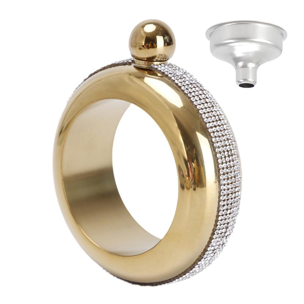 Creative 304 Stainless Steel Wine Alcohol Liquor Flask Bracelet for Women Girls Party Hidden