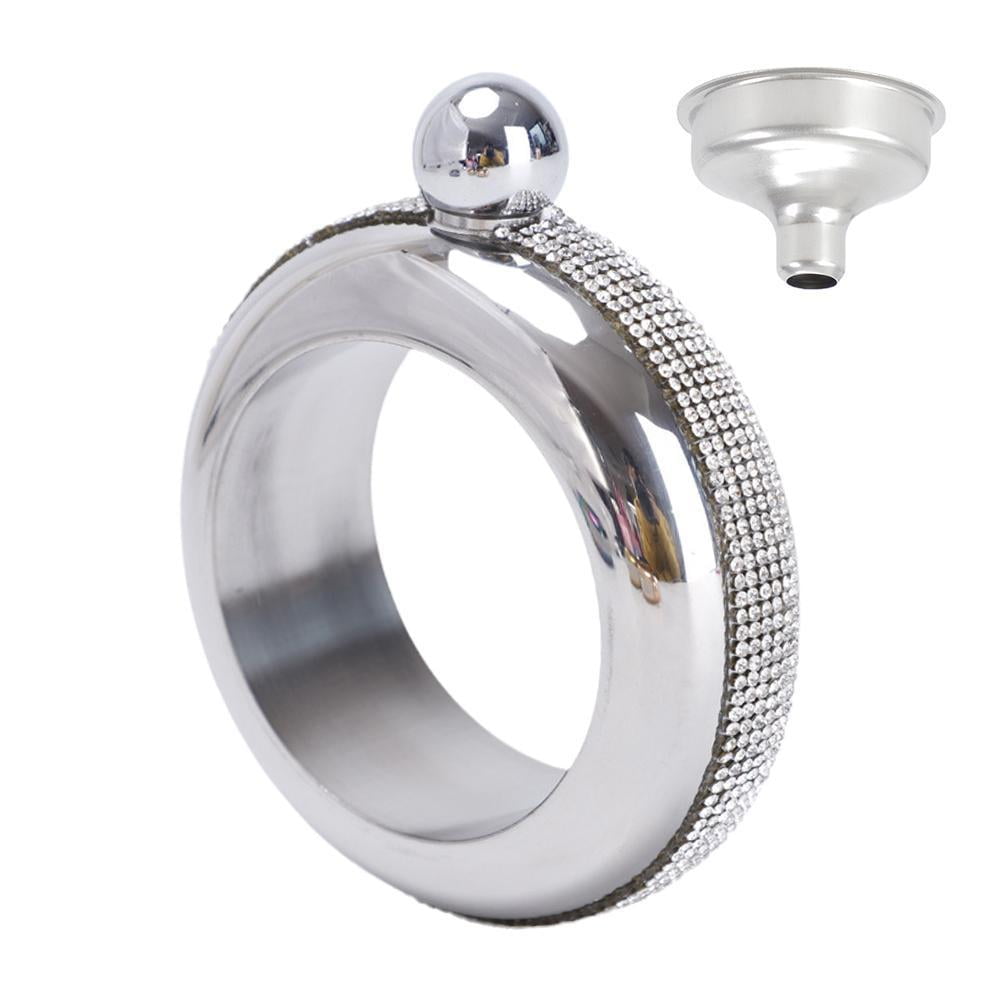 Creative 304 Stainless Steel Wine Alcohol Liquor Flask Bracelet for Women Girls Party Hidden