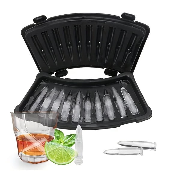 Creative 3D Bullet Ice Cube Tray - Fun Popsicle Stick Ice Mold for Parties and Drinks Multifunctional food mold