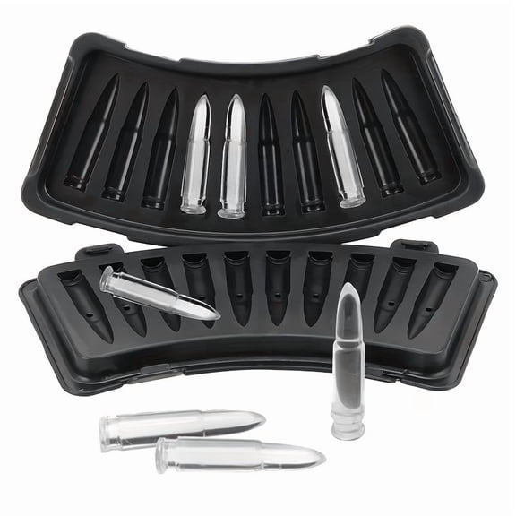 Creative 3D Bullet Ice Cube Tray - Fun Silicone Popsicle Stick Mold for Parties and Events