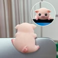 thumbnail image 1 of Creative 3D Craft Figurine Computer Monitor Decor,Car Central Control Screen and TV Decorations,Personalized Animal Collectible Figurines Mascot Resin Crafts for Home Office Decoration(Pink), 1 of 3