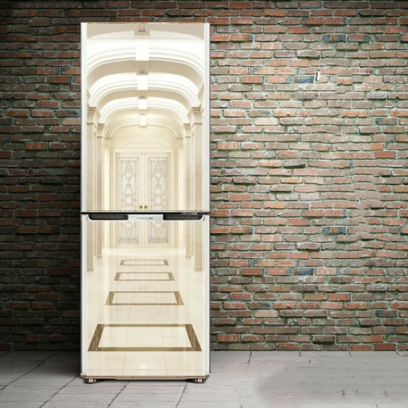 Creative 3D Decorative Painting Self-adhesive Wall Stickers DIY Refrigerator Stickers Staircase Corridor Single Door Kitchen