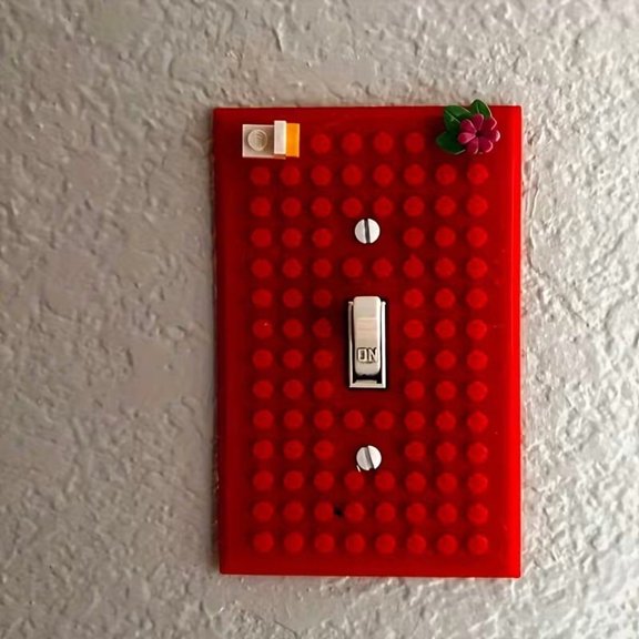Creative 3D Printed Building Block Light Switch Cover - Fun and Playful Wall Décor for Kids' Rooms