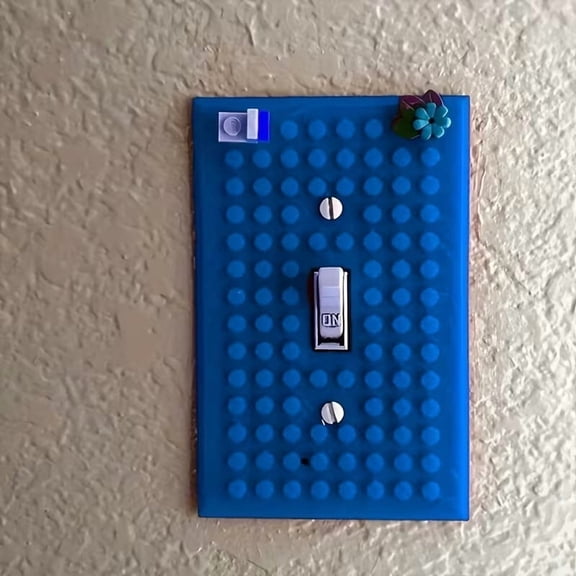 Creative 3D Printed Building Block Light Switch Plate Cover - Fun Kids Room Decor for Brick Lovers