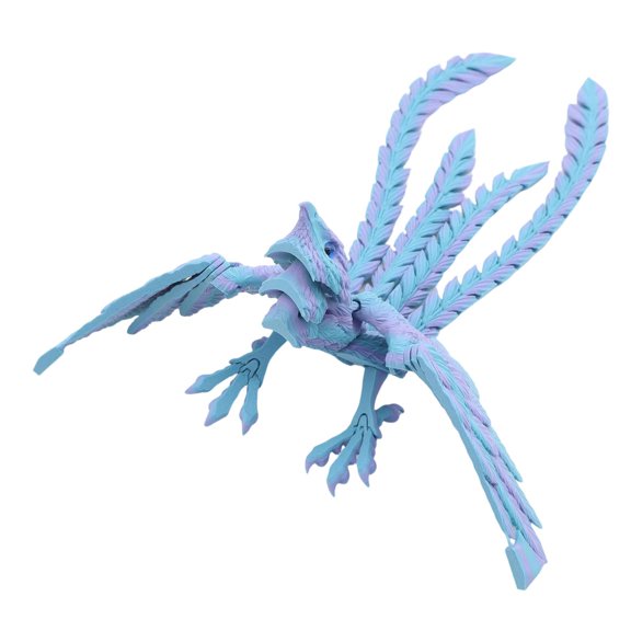 Creative 3D Printed Phoenixes Statue With Movable Wing and Joints Articulated Bird Ornament For Home Decoration