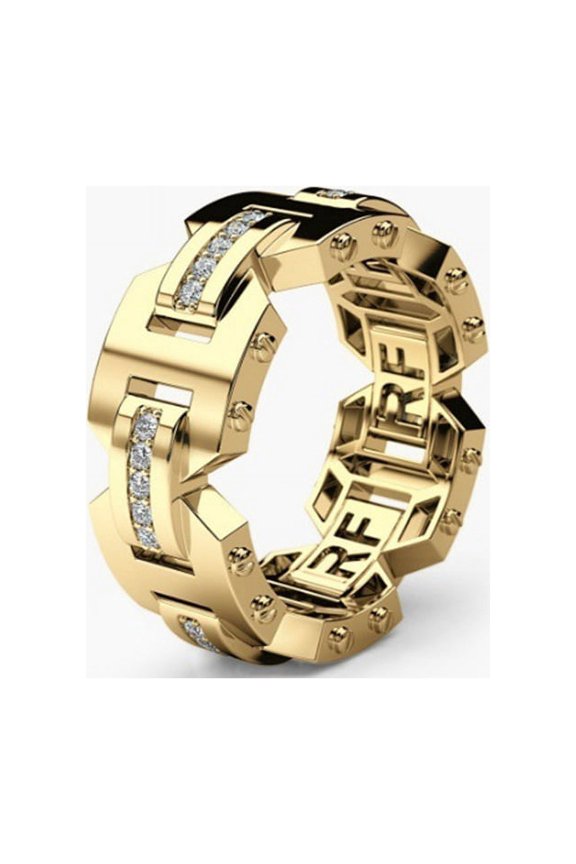 Creative 925 Silver Plated Diamond 14 K Rose Gold Ring