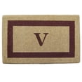 thumbnail image 1 of Heavy Duty Coir Doormat Single Picture Frame, Monogram V - Brown 22" x 36", 1 of 4