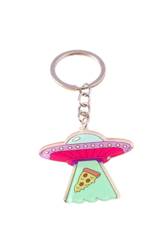 Creative Acrylic Alien Craft Keychain Modern Key Rings Accessory Perfect Gift For Sci Fi And Space Enthusiasts