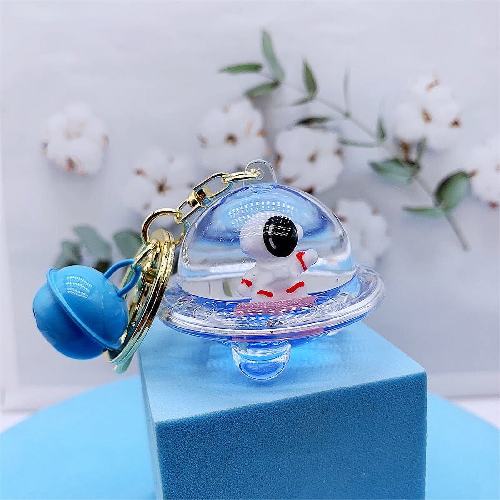 Creative Acrylic Spaceman Oil Keychain Pendant