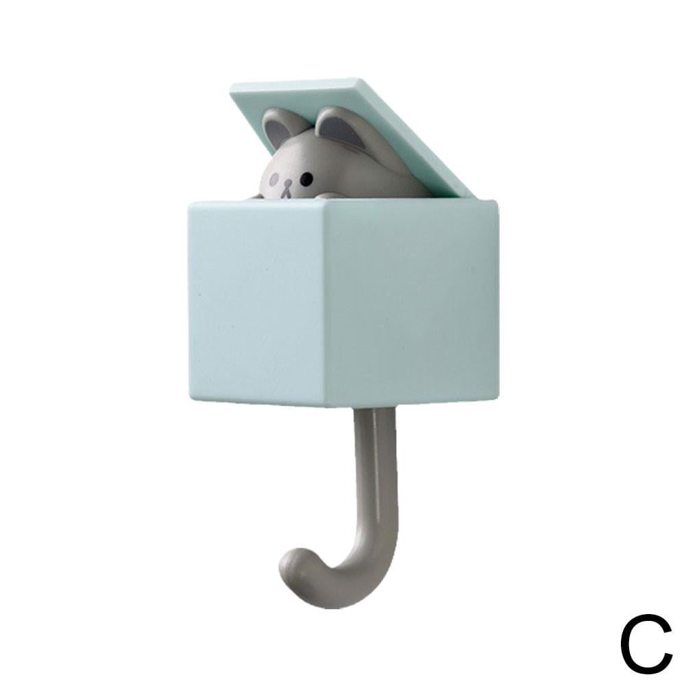 Creative Adhesive Coat Hook Cute Cat Key Holder Hook Cute Pet Hooks Wall Decor Z2J0 Walmart